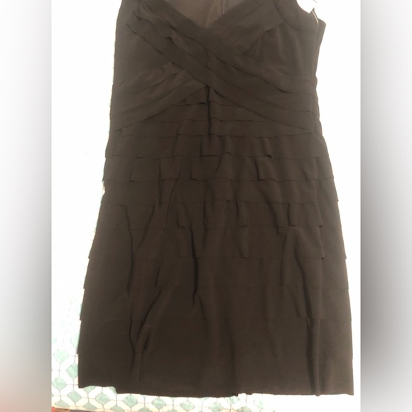 Evan Piccone Black Sleeveless Ruffle Cocktail Dress - Picture 7 of 9